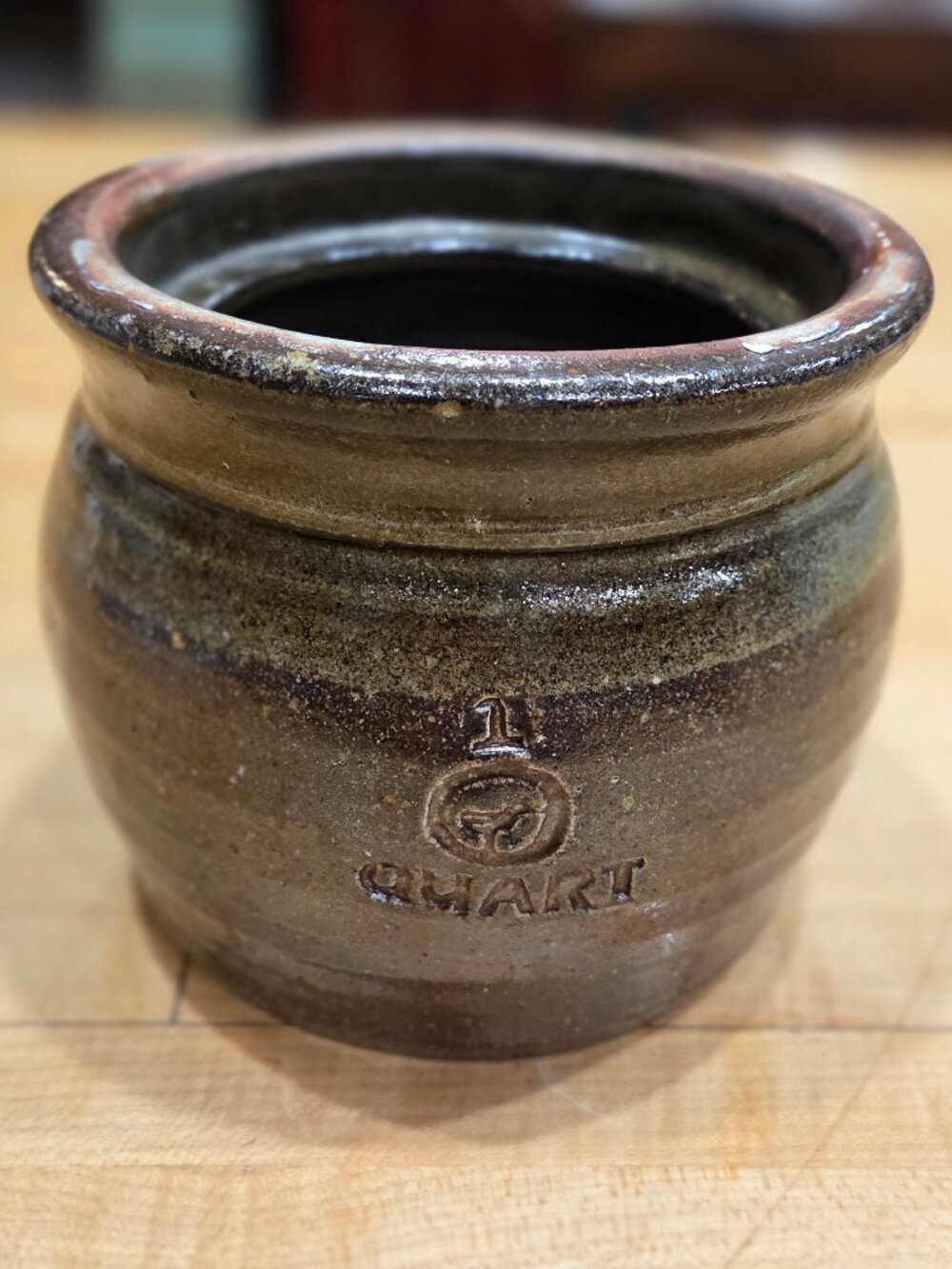 Vintage Western Stoneware Company 1 Quart Brown Glazed Crock Sealer Jar